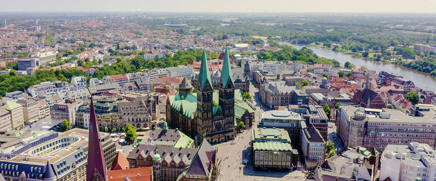 Luftaufnahme der Bremer Innenstadt