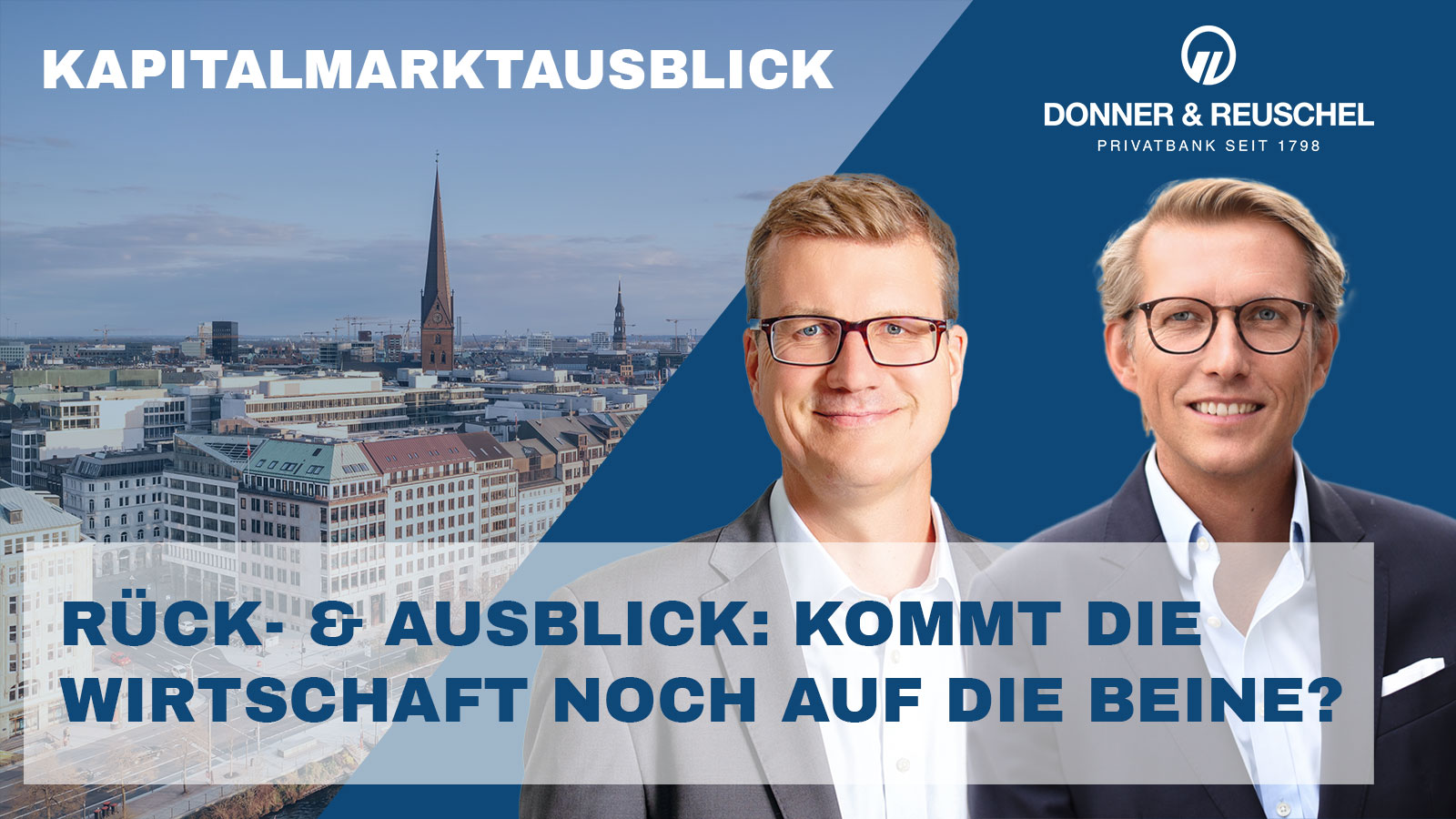 Auf dem Bild sieht man Carsten Mumm und Christoph Hummel mit dem Ballindamm im Hintergrund