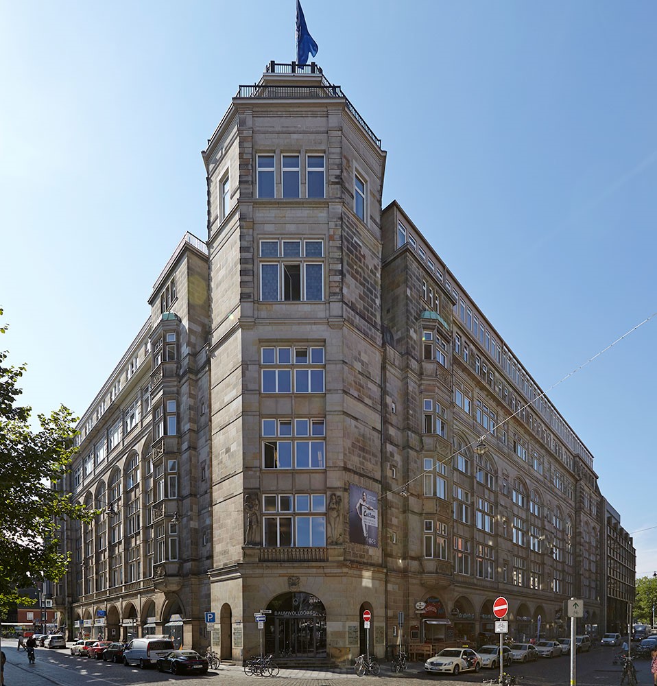 Außenansicht des Gebäudes der Baumwollbörse in Bremen